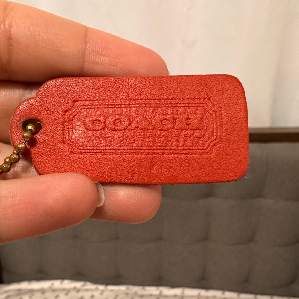 SOLD-Replacement Red coach vintage hangtag 80’s 90’s
